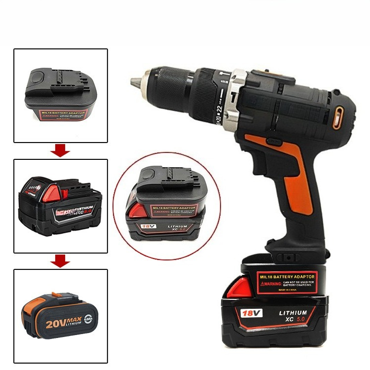 Power Tools Orange - محول بطارية أداة كهربائية برتقالي 4-سنون