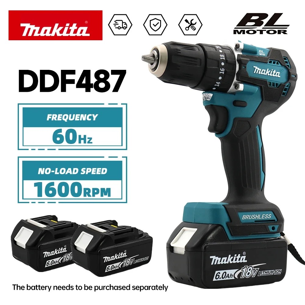 Makita Drill Ddf484 - ماكيتا DDF487 مثقاب مطرقي لاسلكي بدون