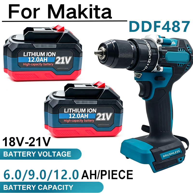 Makita Drill Ddf484 - بطارية 18-21 فولت 12.0 أمبير ساعة