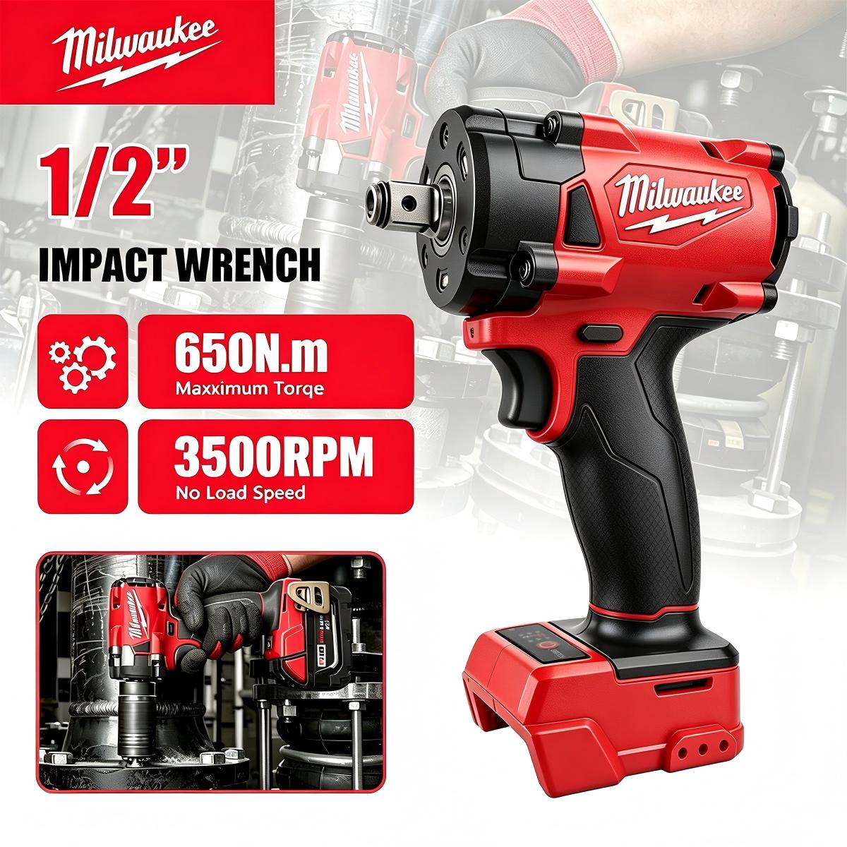 Milwaukee Drill M18 Fuel - مفتاح ربط كهربائي لاسلكي من ميلووكي