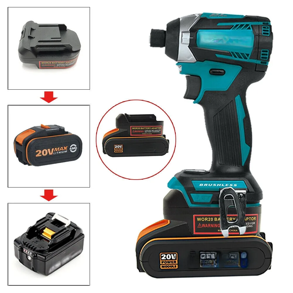 Power Tools Orange - محول بطارية محول ل Worx 20