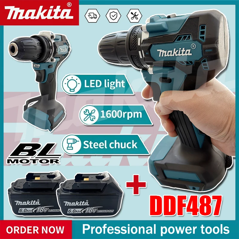 Makita Drill Ddf484 - مفك براغي ماكيتا DDF487 بدون فرشاة،