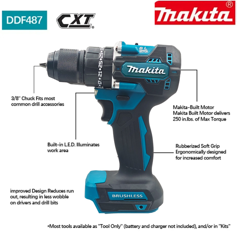بطارية ماكيتا 18 فولت، مفك برا - مراجعة Makita Drill Ddf484 وسعره