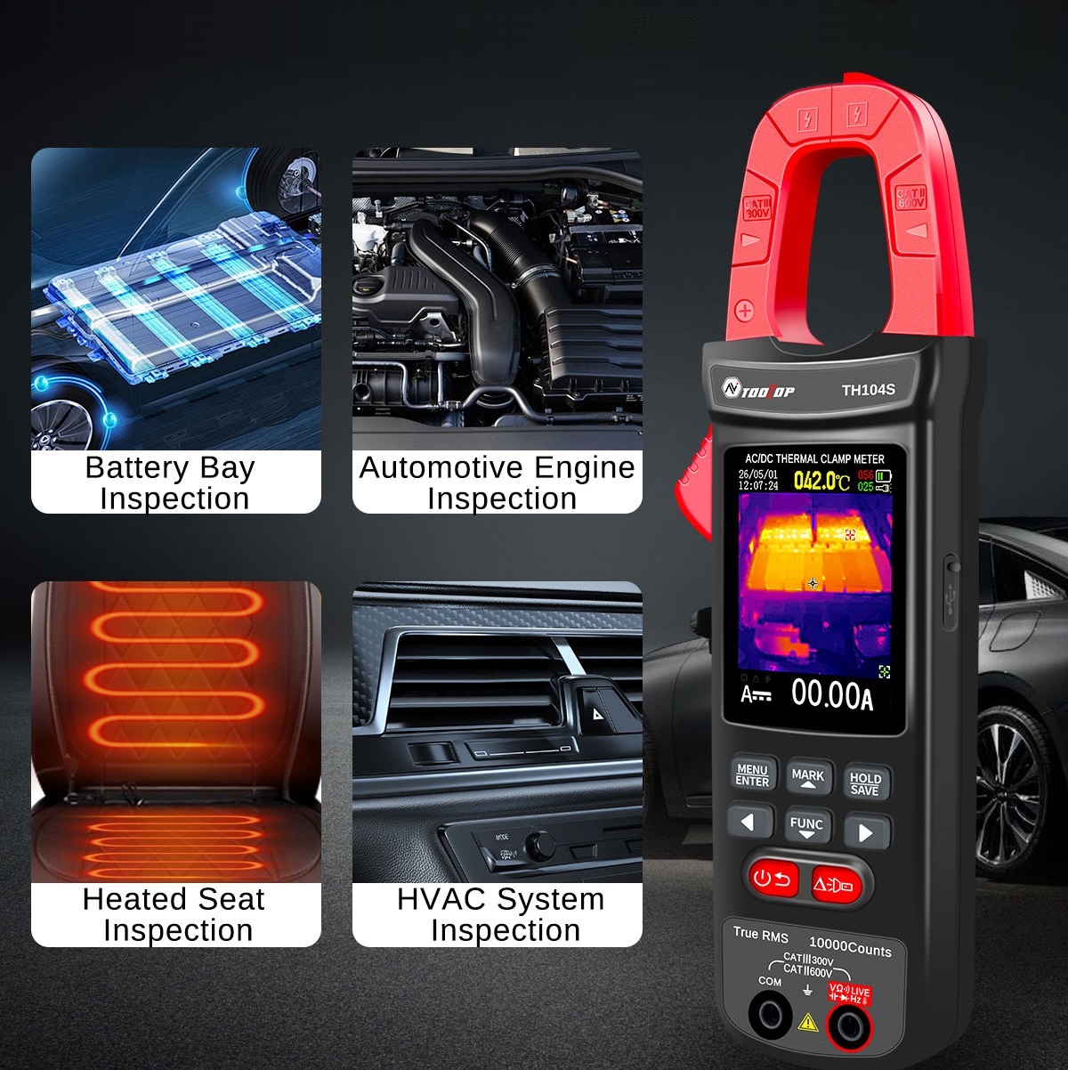 مقياس حراري TH104S بدقة 10000  - مراجعة Power Tools Inspection وسعره