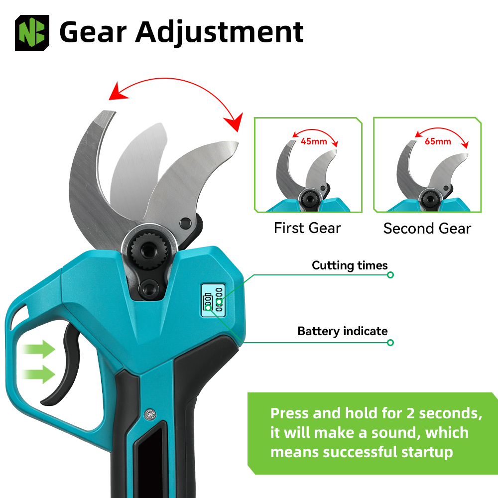 مقص تقليم كهربائي لاسلكي NEWBE - مراجعة Power Tools Usa وسعره