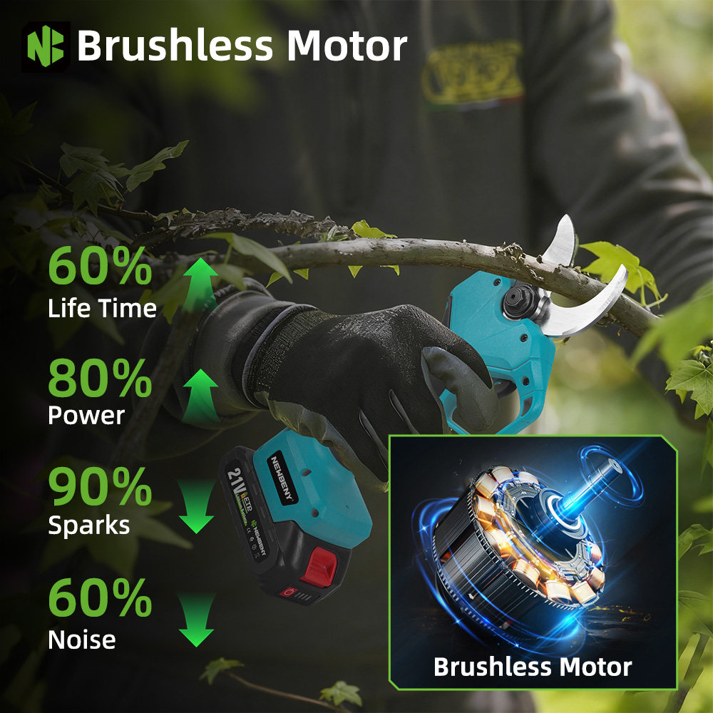 مقص تقليم كهربائي لاسلكي NEWBE - مراجعة Power Tools Usa وسعره