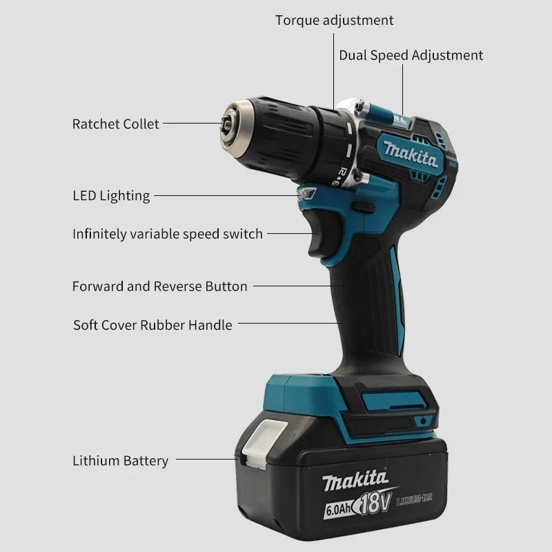 مفك براغي كهربائي لاسلكي ماكيت - مراجعة Makita Drill Ddf484 وسعره