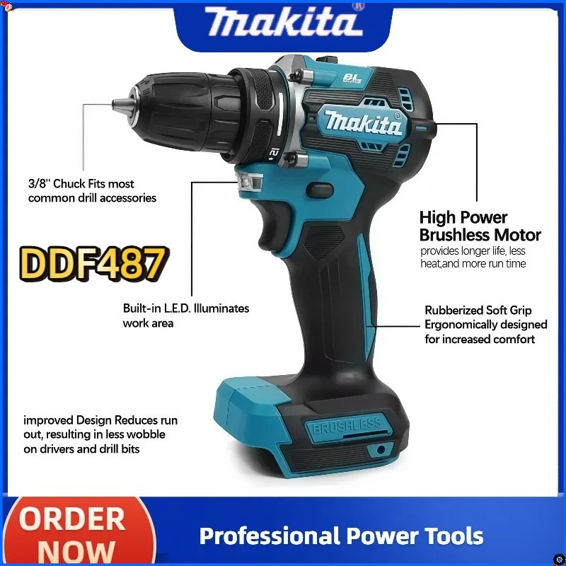 مفك براغي ماكيتا DDF487 بدون ف - مراجعة Makita Drill Ddf484 وسعره